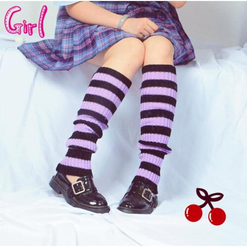 Hot Womens Fashion Leg Winter Autumn Wammer Japanese Y2k Style Fashion Punk Knit Girl Cotton Thigh Stocking Boot Cuffs Lolita