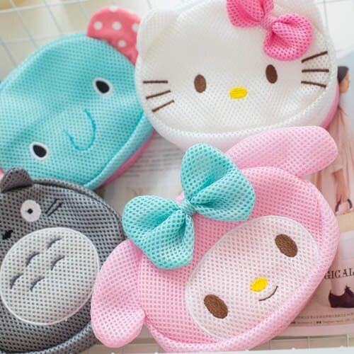 Hello Kitty Mesh Bra Washing Protecting Bag Washing Machine Laundry Basket Underwear Net Bag Cleaning Bag Net Anti-deformation