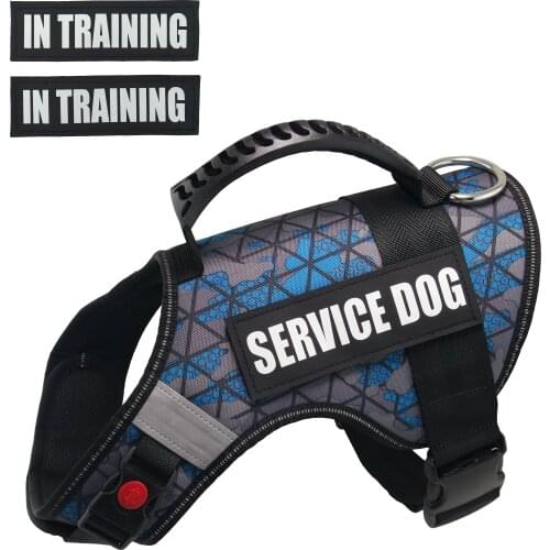 No Pull Service Dogs Harness with Soft Handle and Reflective Stripe for Dog, Adjustable Padded Vest with Reflective Patches
