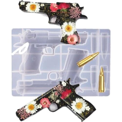 Pistol Silicone Mould Epoxy ResinCraft Clay Resin Molds Plaster Mold