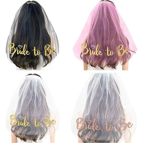 Wedding Decorations Bachelorette Party Supplies Veil Team Bride To Be Gilded Veil Hen Party Accessories Supplies Bridal Shower