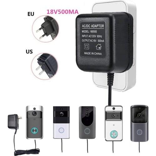 18V AC Transformer 5 Meter Cable Wifi Doorbell Camera Power Adapter for IP Video Intercom Ring Wireless Doorbell 110V-240V Imput