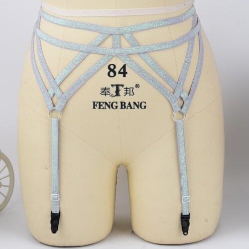 Womens Adjustable Sock Garters Gothic Punk Stocking Suspender Belt Fetish Wear Bottom Panties Pole Dance Lingerie Elastic L0023