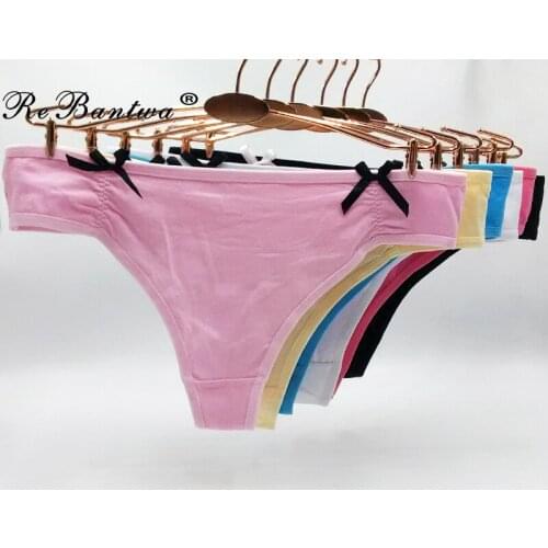 Rebantwa 10pcs Lot Female Sexy G-strings Thongs Cotton Tangas Woman Underwear Intimates Lingerie Ladies Panties Briefs for Women