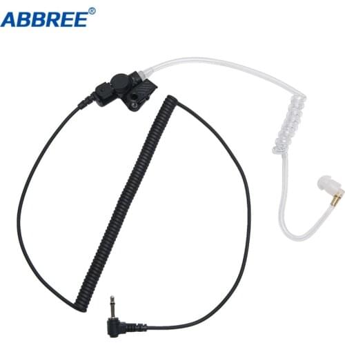 1/2/5/10PCS ABBREE Earphone 3.5mm Air tube Listen Only Earpiece Headset For Two Way Radio Speaker Microphone For Walkie Talkie
