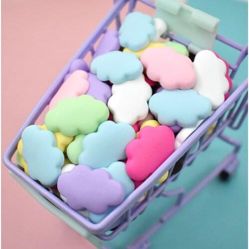 10pcs/lot Resin Cloud Colorful Charm flatback Charm For DIY Hair Bow Scrapbooking Decoration Craft Charm