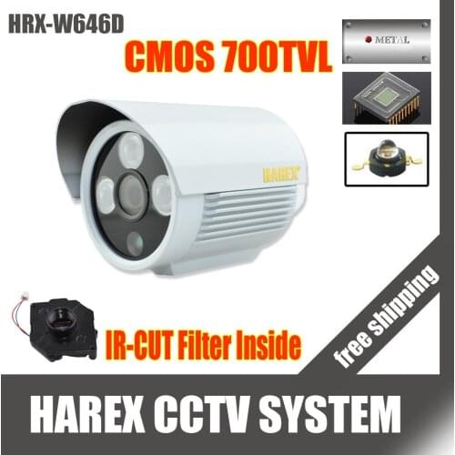 100% Original 700tvl CMOS with IR-CUT Filter Array leds Indoor/Outdoor IR CCTV Camera with Bracket. Free Shipping