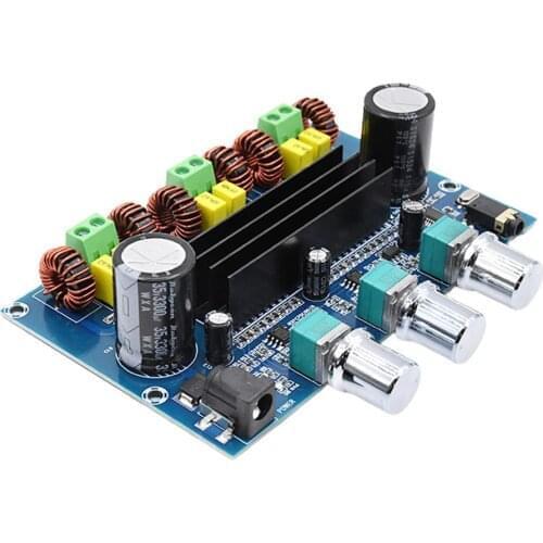 2*50W+100W Bluetooth 5.0 Power Subwoofer Amplifier Board TPA3116D2 2.1 Channel TPA3116 Audio Stereo Equalizer AUX Class D Amp