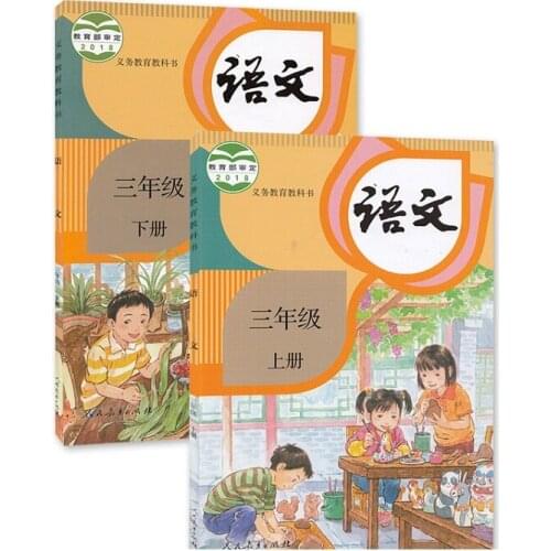 2 Books China Student Schoolbook Textbook Chinese PinYin Hanzi Mandarin Language Book Primary School Grade 3