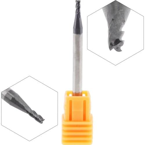 2mm 4 Flute HRC55 Alloy Carbide Mill Tungsten Steel End Mill Cutter with Super Hard Straight Shanks for CNC Mold Processing