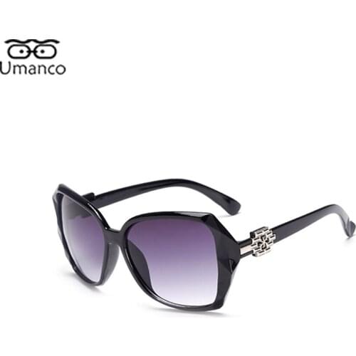 2021 Umanco Fashion Sunglasses for Women Plastic Frame Wraped Gradient AC Lens UV400 Female Eyeglasses Goggles Outdoor Beach