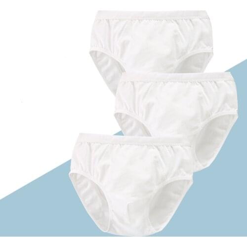 3 Pcs/Lot White Briefs Kids Underwear Solid Color Girls Panties Natural Cotton Girls Underwear Teenage Children Panty Kids 1-14Y