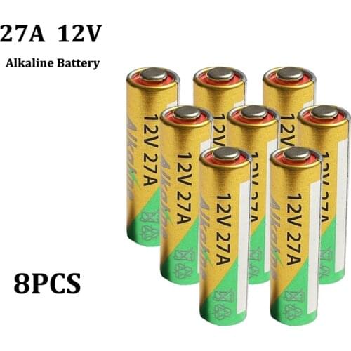 8Pcs New 27A 12V A27 Dry Alkaline Battery For Doorbell Car alarm Remote control G27A MN27 MS27 GP27A A27 L828 V27GA ALK27A