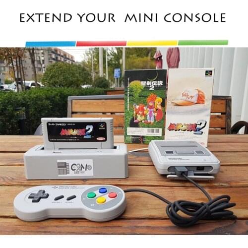 For C2M Classic 2 Magic Plays Game Carts Adapter Compatible For NTSC and PAL Version 16 Bit Console for SNES Mini Classic