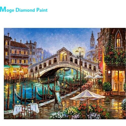 Venice City Architecture Port Street View Diamond Painting Scenic Round Full Drill 5D Mosaic Embroidery DIY Cross Stitch Gifts