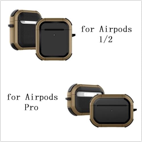 Battlegear for airpods 1 2 PC and TPU case Wireless Bluetooth headset accessories cover for air pods prevention with hook