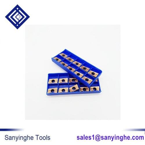 Free shippingR0.8 cuchilla CNC fresadora escalonada de hombro cuadrado APKT160408-PF especial para procesar acero inoxidable 304