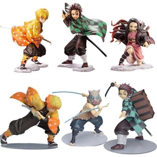 14cm Demon Slayer Kimetsu No Yaiba Agatsuma Zenitsu Anime Figure Demon Slayer PVC Action Figure Toys Gift