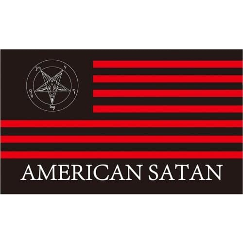 60x90cm/90x150cm/120x180cm/150x240cm custom flag Roman Catholic Church knights Templar Satan pentagram Baphomet flag
