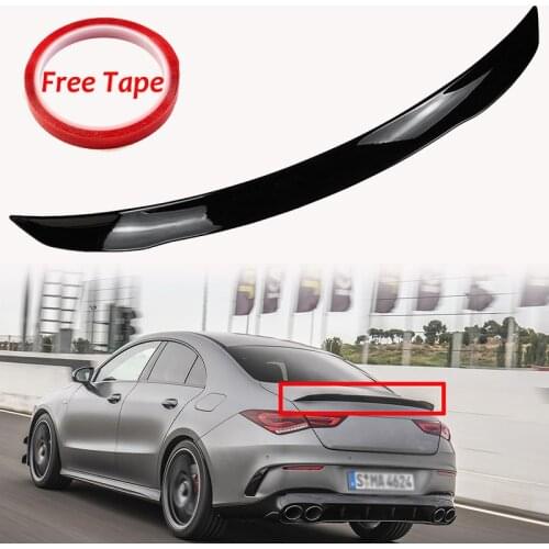 Glossy Black For Mercedes Benz W118 C118 CLA35 CLA180 CLA200 CLA250 CLA45 AMG Line 2019-2024 Rear Trunk Spoiler Tail Wing Lip