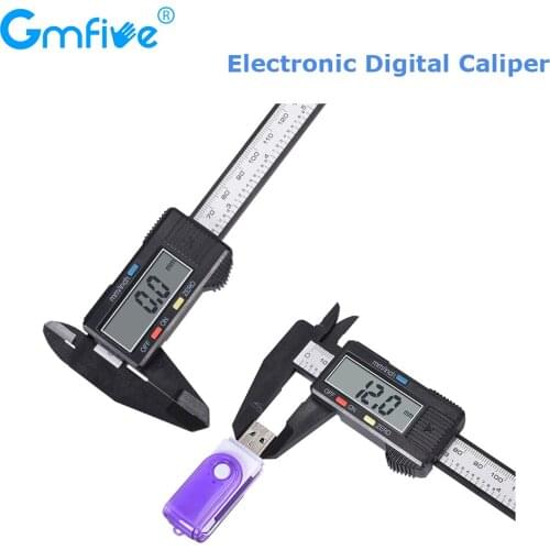 GmFive Digital Caliper 0-150mm Electronic Vernier Caliper Carbon Fiber Micrometer Digital Ruler Measuring Tool 150mm 0.1mm