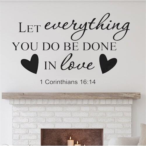 Christian Quotes Wall Decal Creative Decor For Home Religion Vinyl Culture Wall Stickers Bible Verse Wall Art Sticker WL621