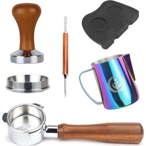 Coffee Bottomless Portafilter for Breville 870/878/880 Filter 54MM Filter Coffee Tamper Espresso Coffee Accessories