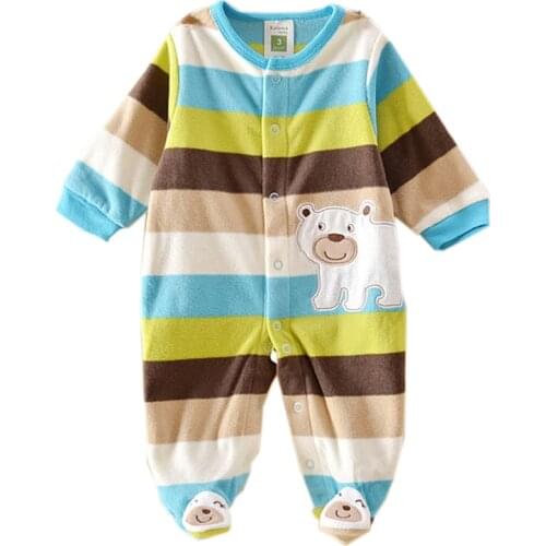 Baby Rompers Newborn Polar Fleece Similar Romper Boy Girl Baby Jumpsuit Coral velvet Autumn/Winter Children Clothes CL0790