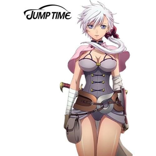 JumpTime 13cm x 6cm Beautiful Graphics Anime Blade and Sou Aruka Sexy Hot Girl Vinyl Car Bumper Decal