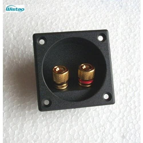 Square Binding Post Type Speaker Terminal Box Board Cup Wire Cable Connector 56.5mm x 56.5mm Black HIFI DIY Free Shipping