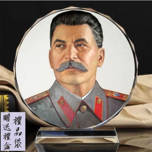BEST festival Christmas gift # GOOD office HOME Politics World War II Soviet Russia Stalin Crystal image decoration