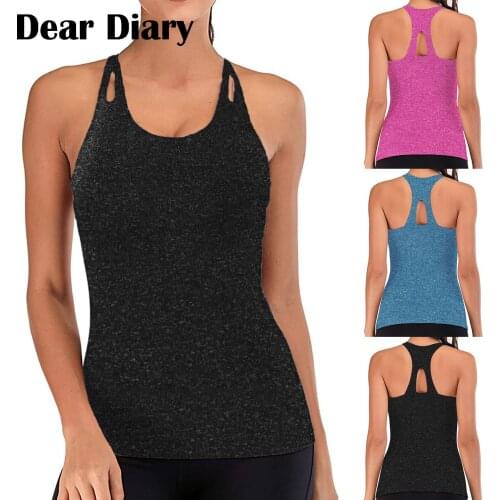 Womens Summer Tank Tops Sports Wear Vintage Solid Color Comfortable Woman Tops Loose Tanks Vest Sportswear Streetwear 2021