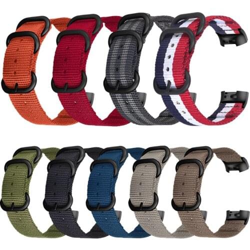 Fashion Sport Nylon Strap Replacement Watchband For Fitbit Charge 3 SE/Charge 4 SE Watch Durable Breathable Adjustable Strap