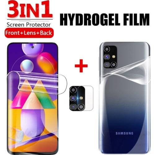 3-1 Soft Hydrogel Film For samsung galaxy m31s sm-m315f Front+Back+Lens Full Screen Cover Protector on sumsung 31 s m 31s m315f