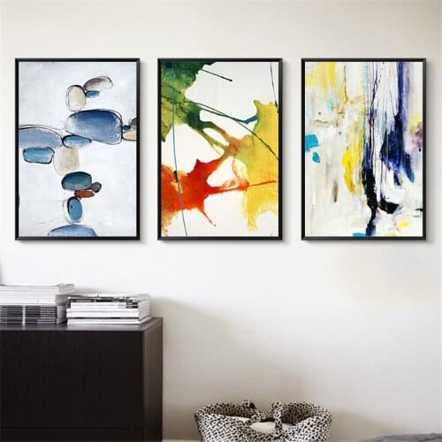 Ink Pianting Canvas Wall Art Poster Nordic Abstract Colorful Texture Print Painting Decorative Picture Modern Home Room Decor