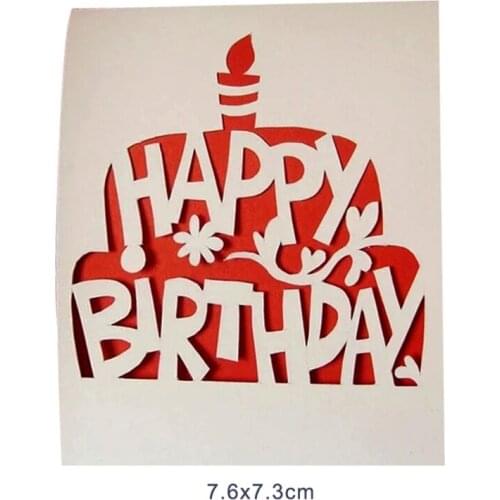 2021 New Happy Birthday Metal Cutting Dies Stencil Scrapbooking DIY Album Stamp Embossing