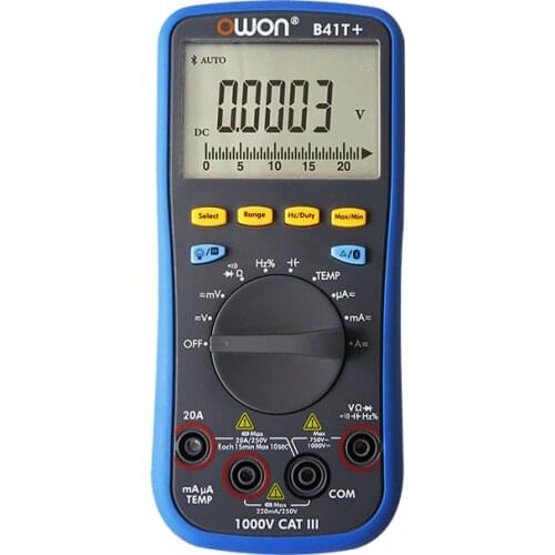 OWON B41T+ 4 1/2 Digital Multimeter With Bluetooth True RMS Tester Meter Datalogger + Multimeter + Temperature Meter