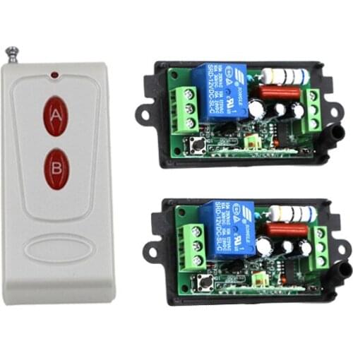New Arrival AC110V 220V 1CH Wireless Remote Control Switch 1 Transmitter with 2 Receiver for Appliances Gate Garage Door 315/433
