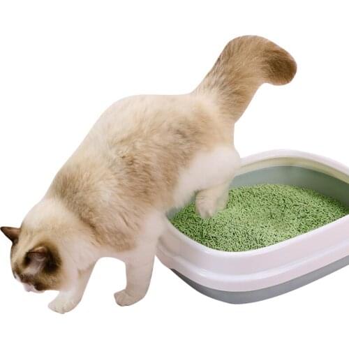 Pet Toilet Bedpan Anti Splash Cats Litter Box Cat Dog Tray with Scoop Kitten Dog Clean Toilette Home Plastic Sand Box Supplies
