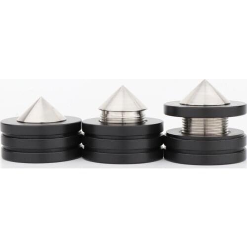 Preffair NEW Black Crystal Steel Dia 49*37mm Sound Isolation Feet Speaker Spikes Audio Cones HiFi Mounts Amplifier Feet