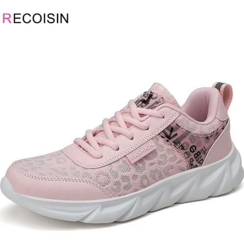 RECOISIN 2021 Sneakers Women Breathable Flats Shoes For Women Lace-Up Fashion Basket Femme Trainers Shoes zapatillas mujer