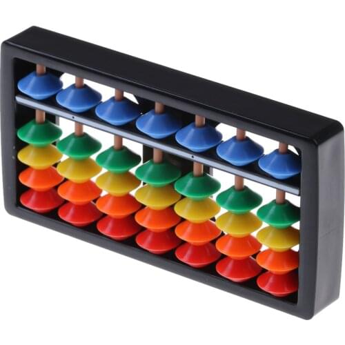 7 Digits Kids Maths Calculating Tools Plastic Abacus Arithmetic Soroban Chinese Abacus Toys Abacus educational Small Size 12x6cm