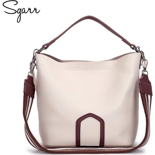SGARR Luxury PU Leather Women Handbags High Quality Female Bucket New Fashion Ladies Shoulder Bags Small Casual Crossbody Bag