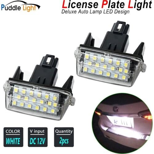 2pcs LED Car License Plate Light For Toyota Corolla Camry Auris Prius Vios Yaris EZ Proace Esquire Canbus Rear Tail Number Lamp