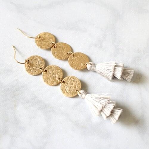Vintage Boho Bohemian Tassel Earrings Three Circles Drop Long Dangle Hanging Drop Earring for Women Bijoux Femme 2021 Jewelry