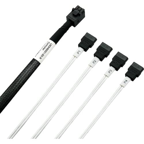 Internal SFF 8643 to 4 SATA/SAS Cable FOR SAS/SATA card