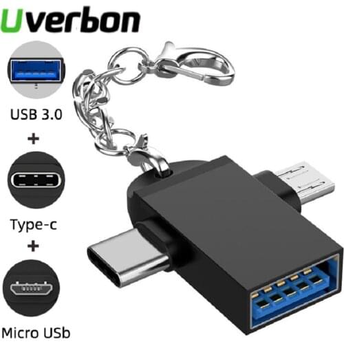 High Quality USB Type C / Micro USB To USB3.0 High Speed Transfer Adapter 2 IN 1 OTG Converter For Phone Tablet Laptop Keyboard
