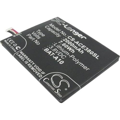 Cameron Sino 2000mah battery for ACER E380 Liquid E3 Z5 Duo V380 Z150 Duo BAT-A10 batteries