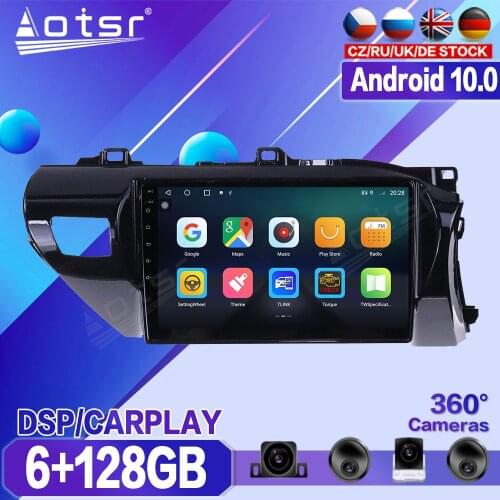 For Toyota Hilux 2015 2016 2017 2018 2019 2020 Car Multimedia Player Recorder Stereo Android Radio GPS Auto Audio Navi Head Unit