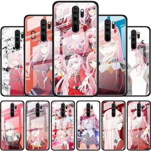Anime Darling in the franXX for Xiaomi Redmi K40 K30 K20 Pro Plus 9C 9A 9 8A 7 Luxury Shell Tempered Glass Phone Case Cover